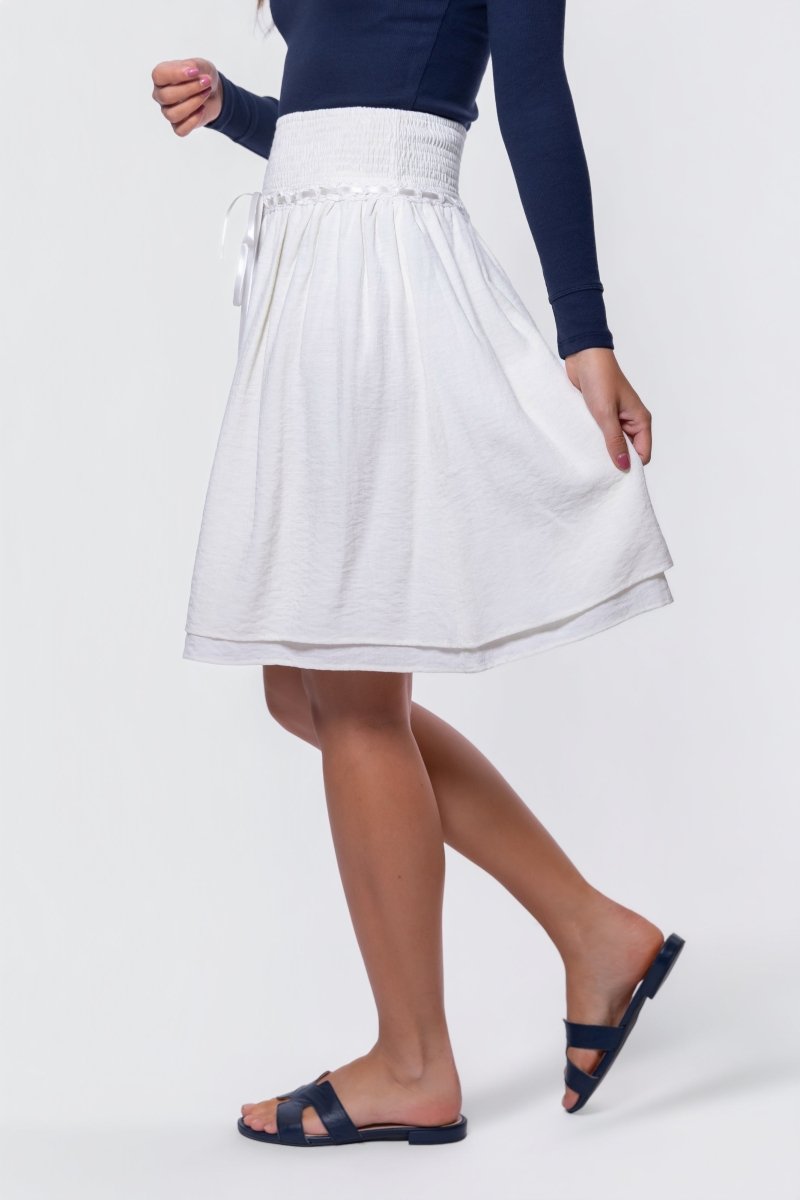 Avery Skirt 23" (Off White) - Glamourous Grace