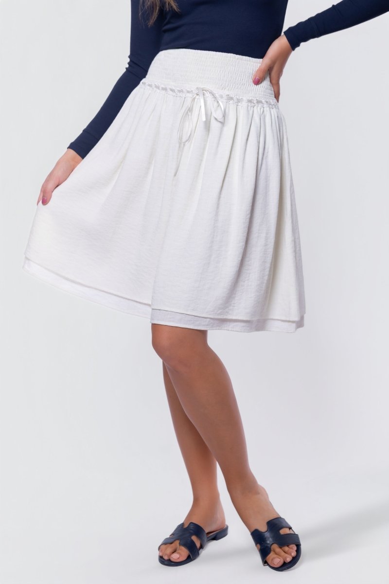 Avery Skirt 23" (Off White) - Glamourous Grace