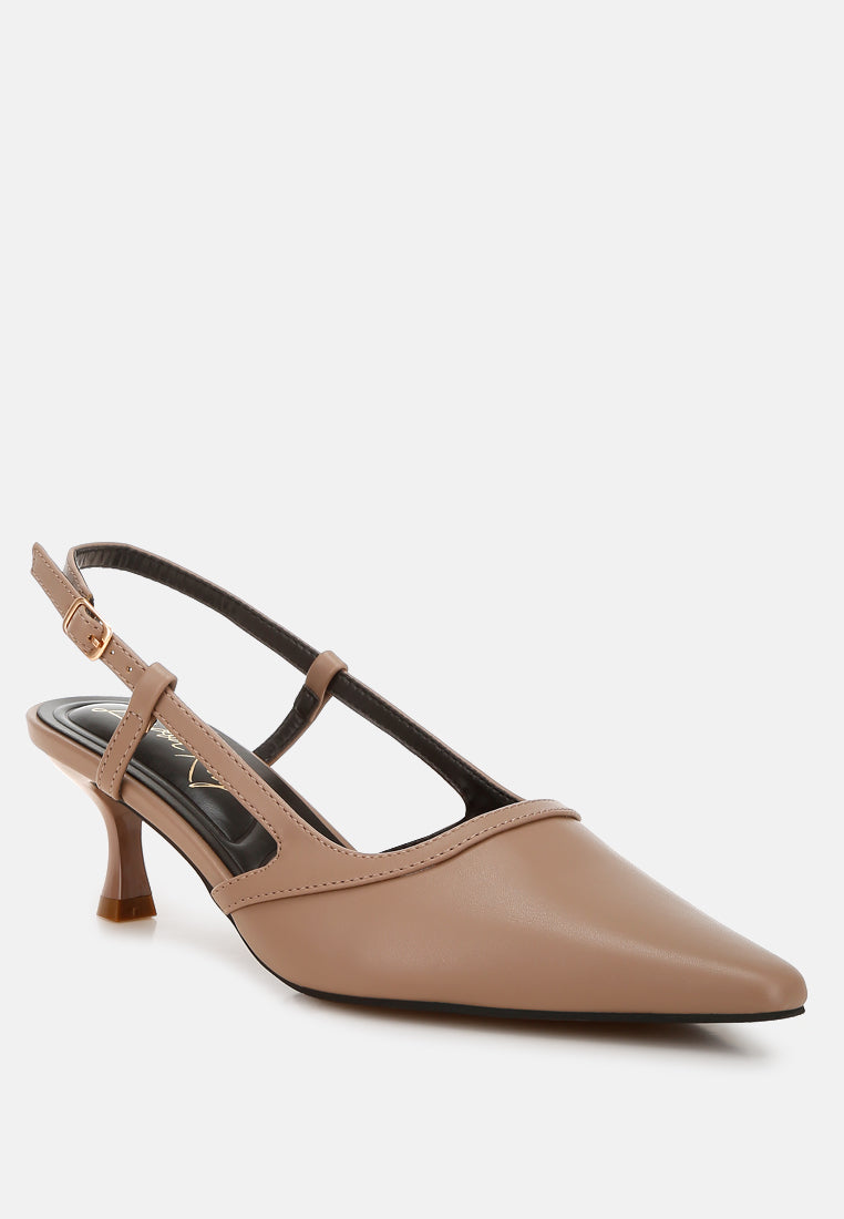 Axton Kitten Heel Slingback Sandals - Glamourous Grace