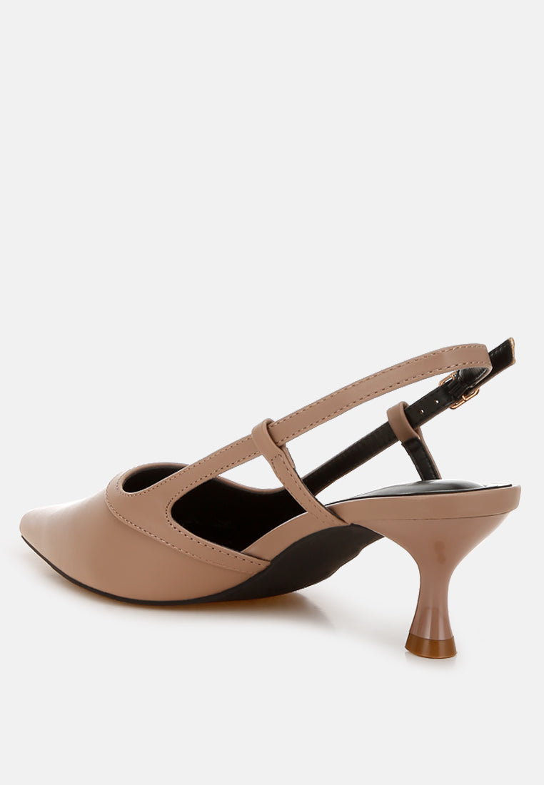 Axton Kitten Heel Slingback Sandals - Glamourous Grace