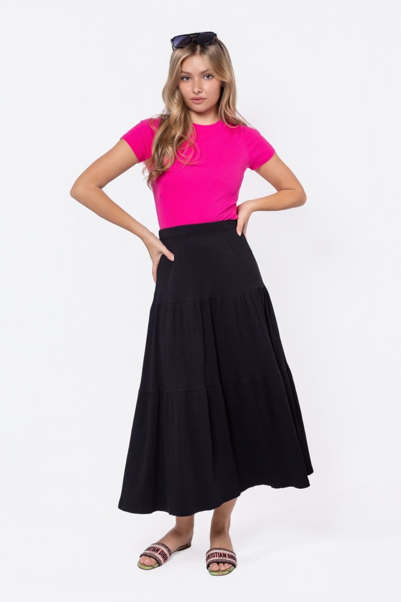 Ayla Skirt 33" (Black) - Glamourous Grace