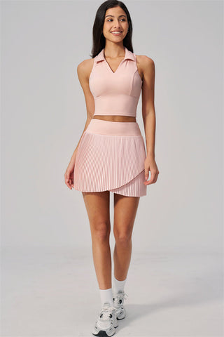 The Ziv Polo Crop Top Tennis Dress 2-Piece Set