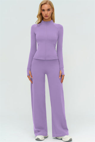 The Twirl Zip Jacket New Straight Leg Pants 2-Piece Set