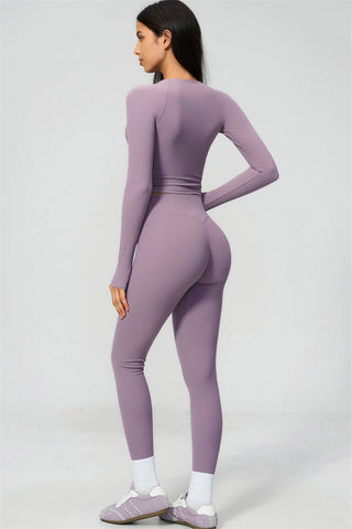 The Lox Long Sleeve Crop top Leggings 2-Piece Set
