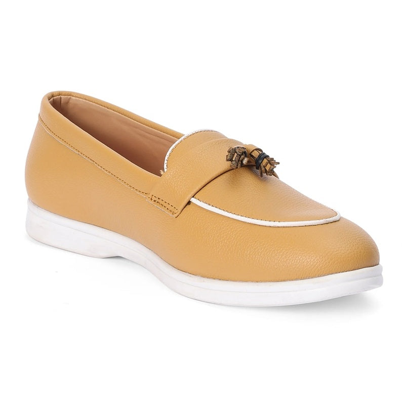 Nina - Tan Loafers - Glamourous Grace
