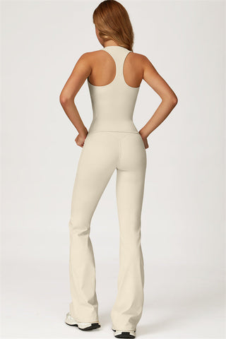 The Glacier Crop Tank Flared Leggings 2-Piece Set
