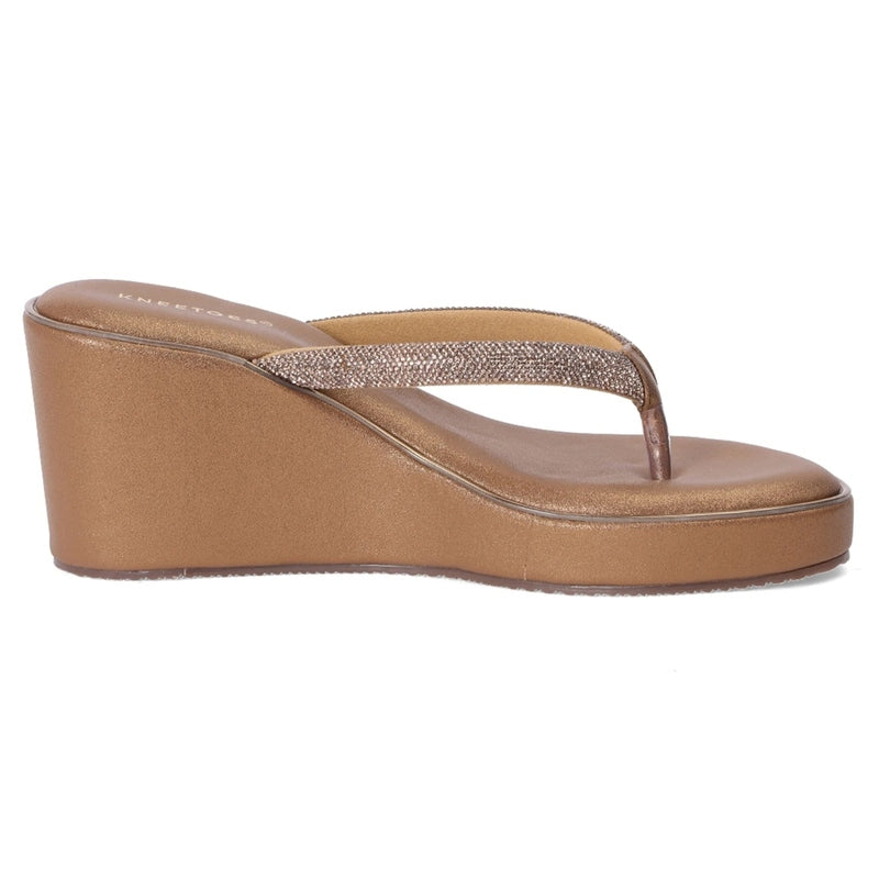 Ivanna – Brown Thong Wedges - Glamourous Grace