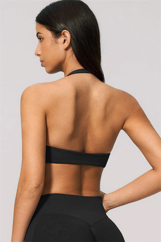 The Velvetine Halter Sports Bra Shorts 2-Piece Set