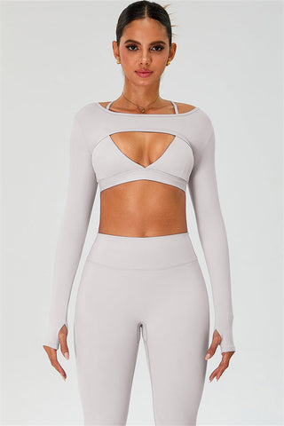 The Ember Sports Bra Crop Top Leggings 3-Piece Set