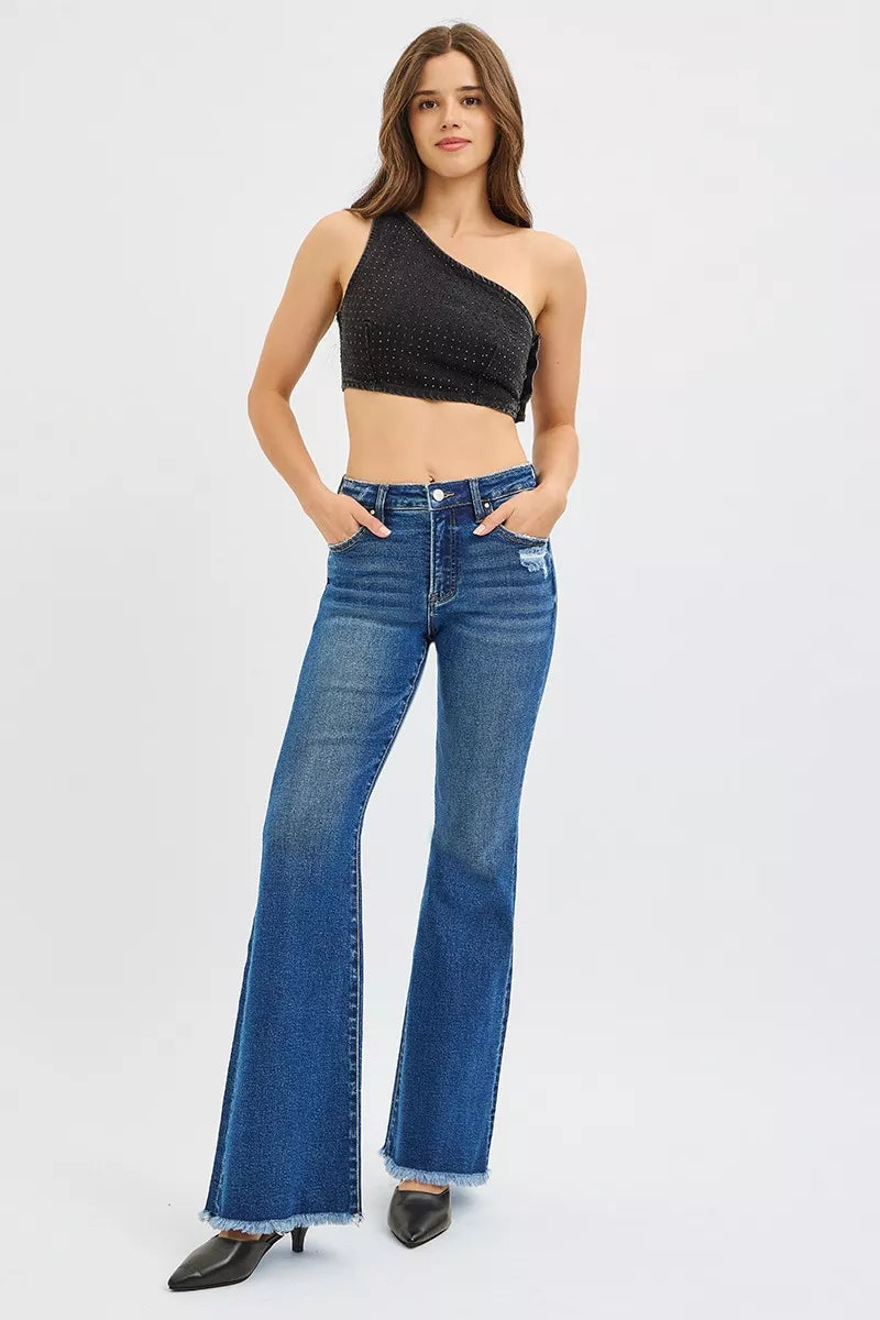 RISEN High Rise Flare Jeans - Glamourous Grace