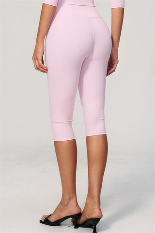 The Natalia Half-Sleeve Top Capri Leggings 2-Piece Set