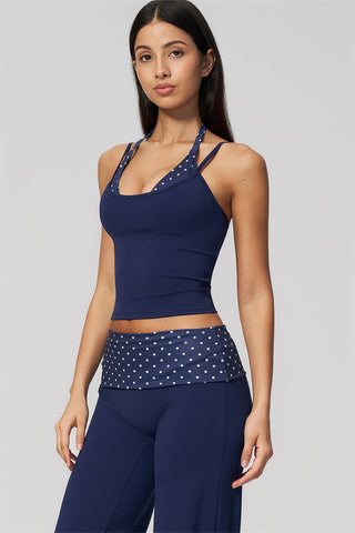 The Enliven Halter Tank Top Straight Leg Pants 2-Piece Set