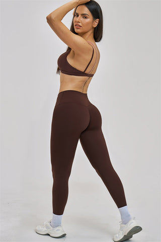 The Seraphine Layered V Sports Bra Leggings 2-Piece Set