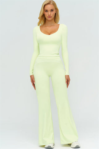 The Amara Long Sleeve T-shirt Flared Leggings 2-Piece Set