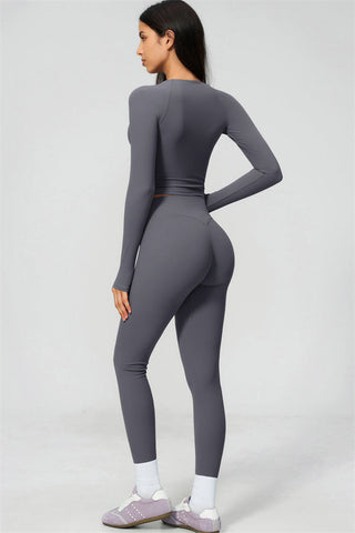 The Lox Long Sleeve Crop top Leggings 2-Piece Set
