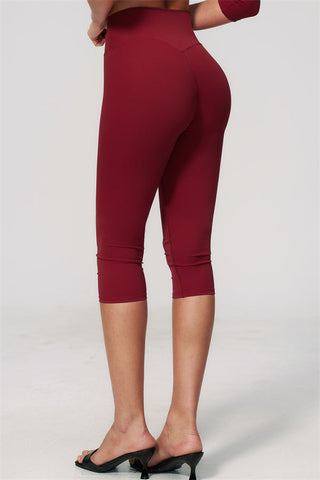 The Natalia Half-Sleeve Top Capri Leggings 2-Piece Set