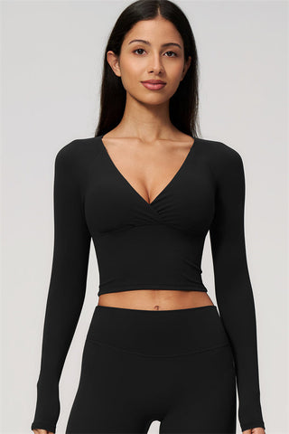 The Lox Long Sleeve Crop top Shorts 2-Piece Set
