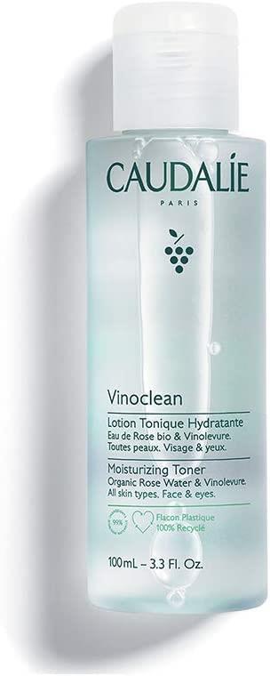 Caudalie Vinoclean Moisturizing Toner - Vegan Skincare for Sensitive Skin, Natural Makeup Remover, 3.38 fl oz - Glamourous Grace