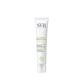 SVR Sebiaclear Creme SPF50+ Sunscreen Cream for Sensitive Skin - Moisturizing, Non-Comedogenic, High SPF Protection
