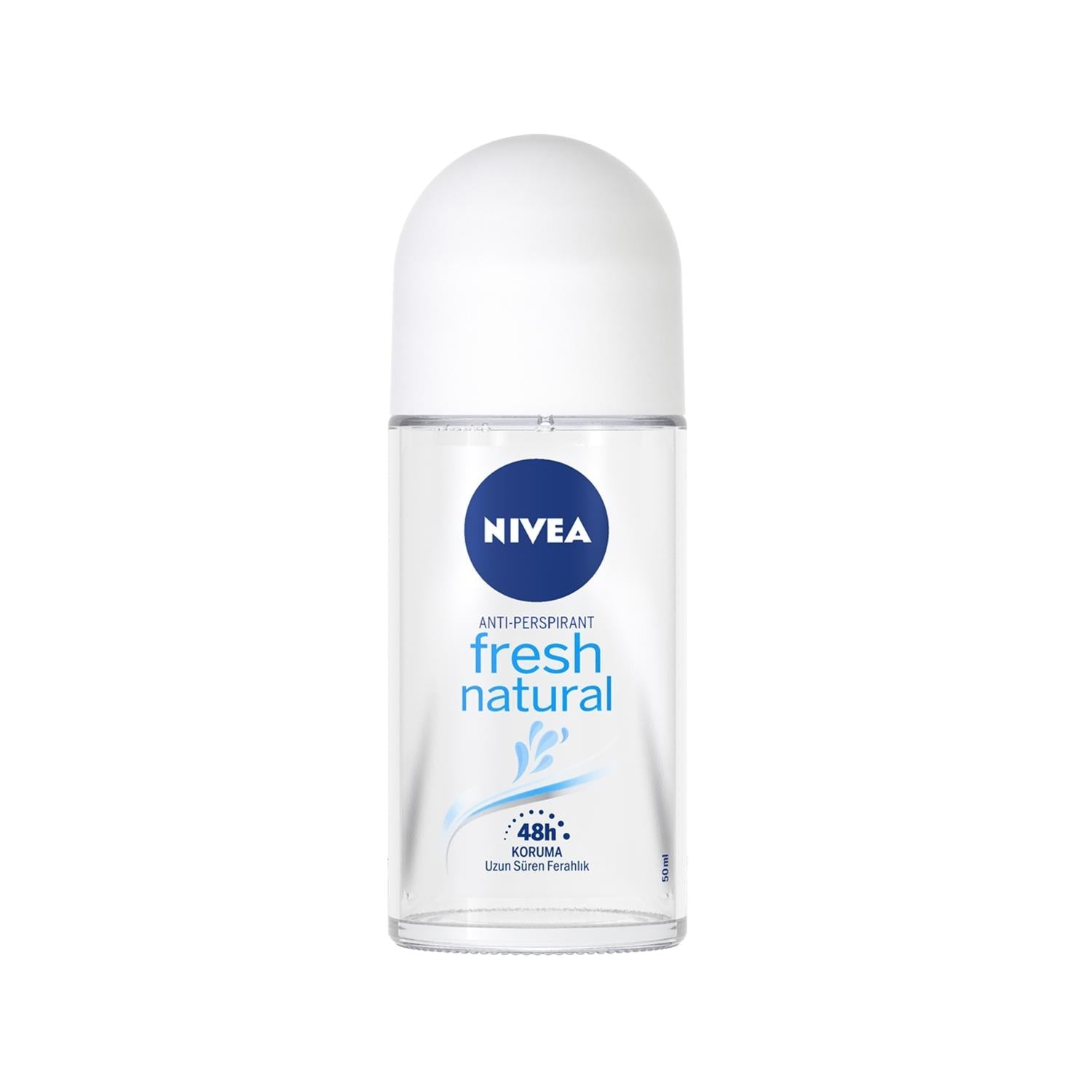 Nivea Fresh Natural Roll-On Deodorant 50 ml - Antiperspirant Protection for Women and Men - Glamourous Grace