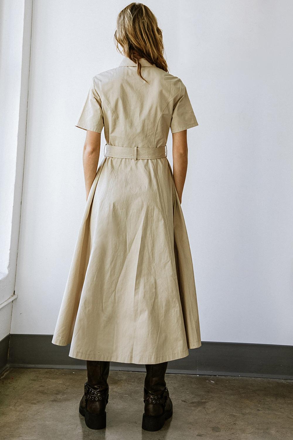 LUCKY ME WOVEN MIDI DRESS - Glamourous Grace