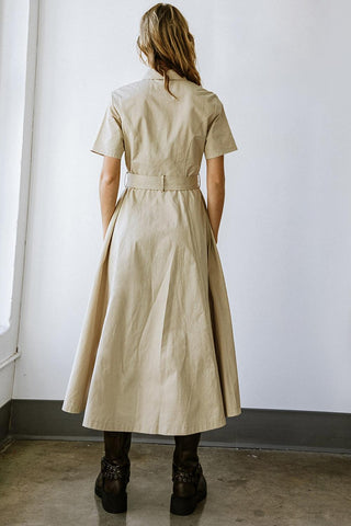 LUCKY ME WOVEN MIDI DRESS - Glamourous Grace