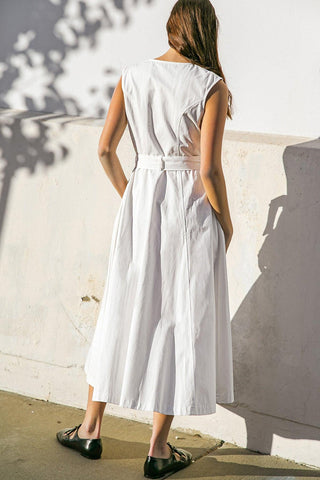 DELICATE DREAMS WOVEN MIDI DRESS - Glamourous Grace