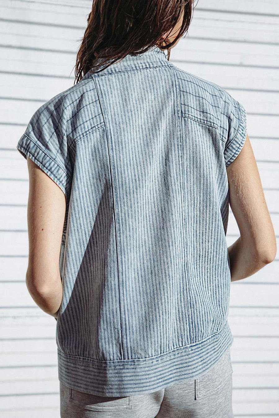 LATE SUMMER NIGHTS DENIM VEST - Glamourous Grace