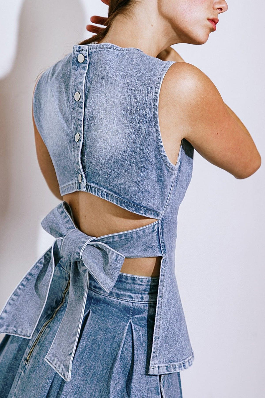 BE THE BRIGHTEST DENIM TOP - Glamourous Grace
