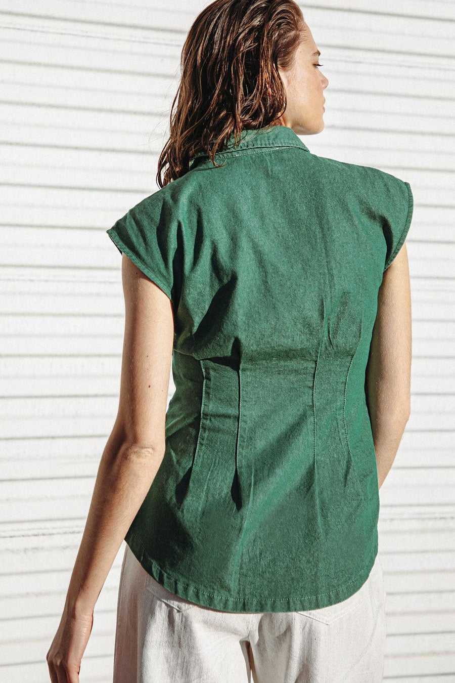 CLEAN SLATE DENIM TOP - Glamourous Grace