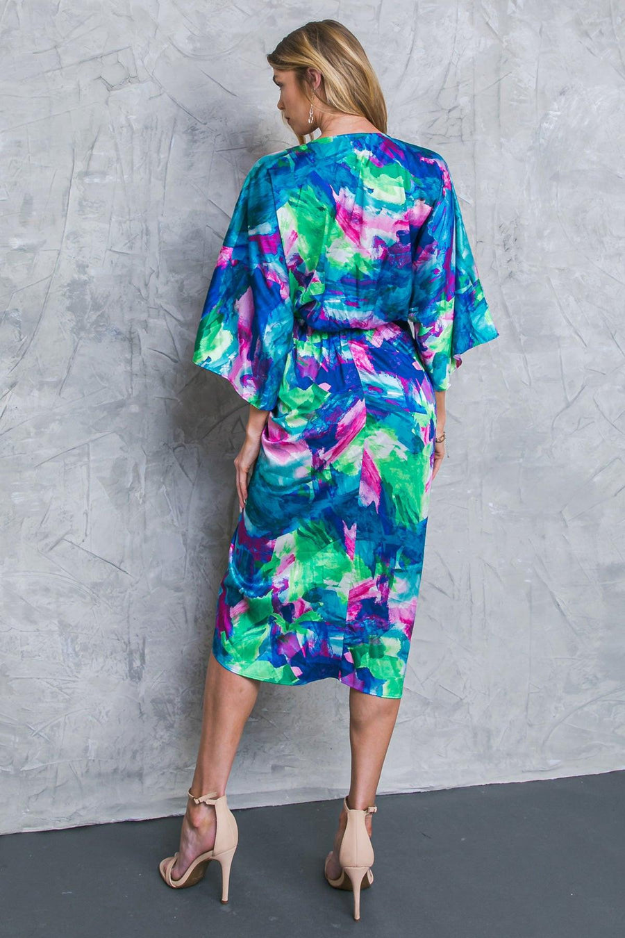 ON THE HORIZON WOVEN SATIN MIDI DRESS - Glamourous Grace