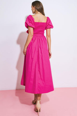 A PEACEFUL PLACE WOVEN MIDI DRESS - Glamourous Grace