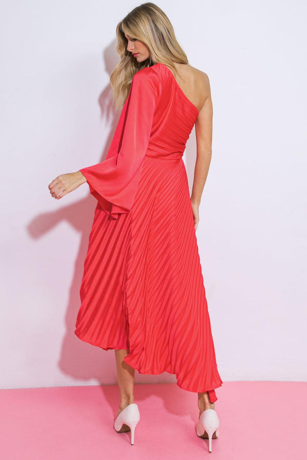 WRITE THIS DOWN WOVEN MIDI DRESS - Glamourous Grace
