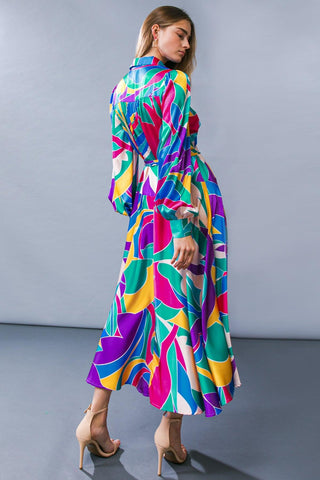 FOCUSED ON PRIORITIES WOVEN MIDI DRESS - Glamourous Grace