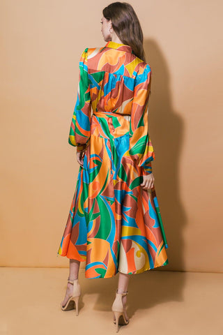 FOCUSED ON PRIORITIES WOVEN MIDI DRESS - Glamourous Grace