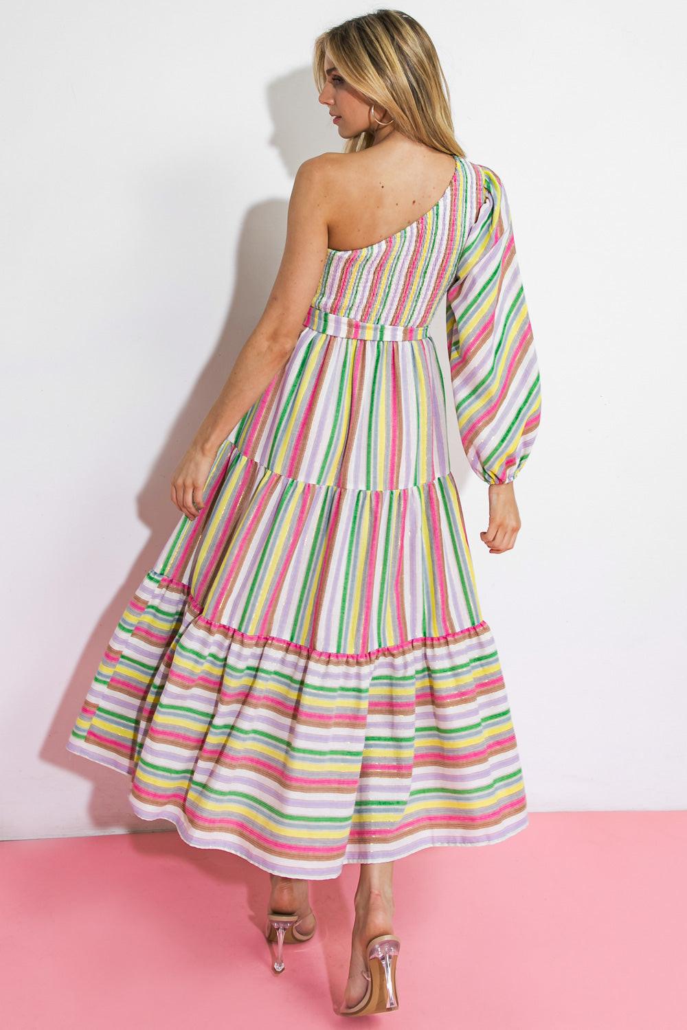 NO MATTER WHERE I GO WOVEN MIDI DRESS - Glamourous Grace