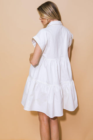 TIMELESS BEAUTY TWILL MINI DRESS - Glamourous Grace