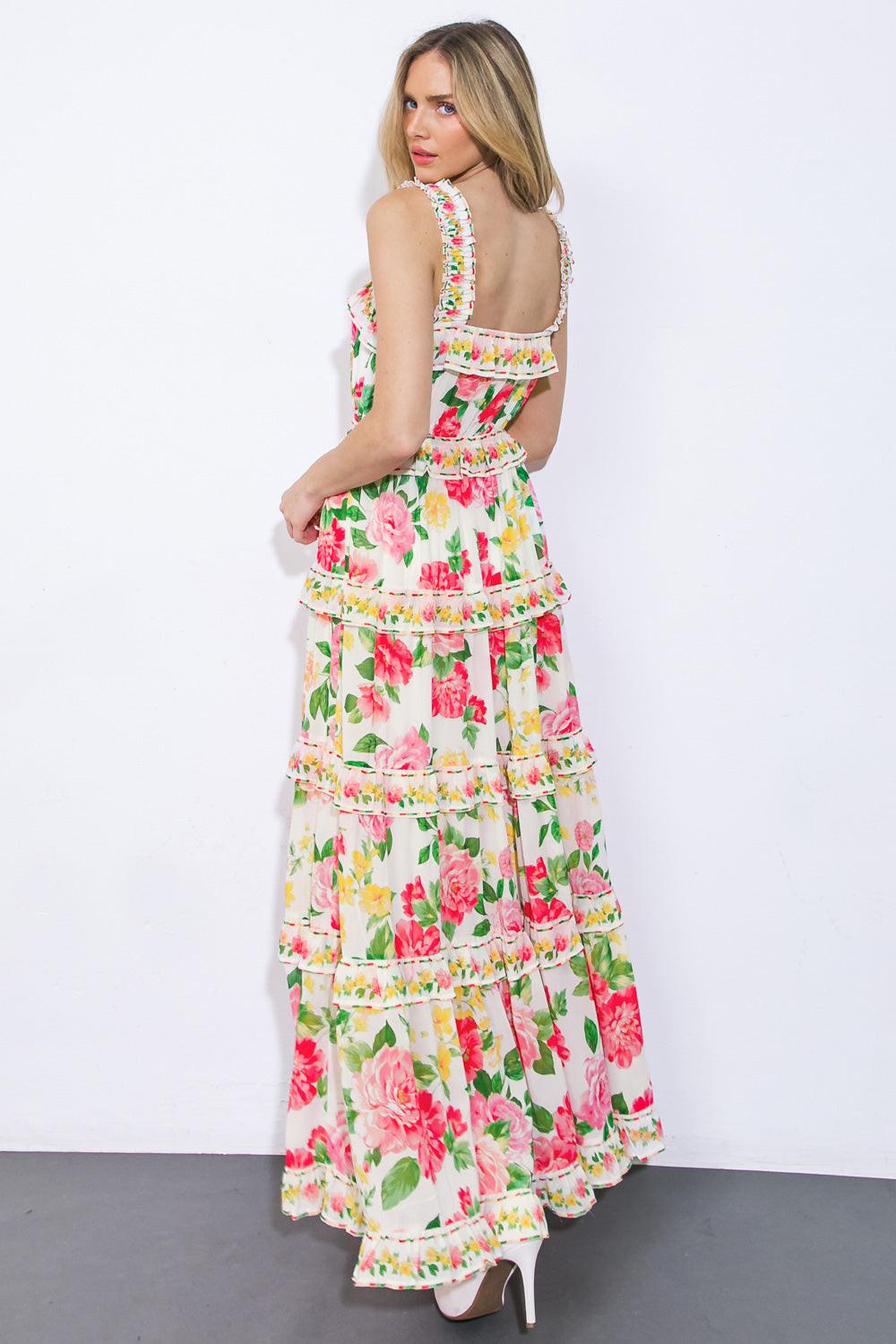 PULLING HEARTSTRINGS WOVEN MAXI DRESS - Glamourous Grace