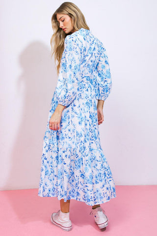 SPECTACULAR MAGIC WOVEN EYELET MIDI DRESS - Glamourous Grace