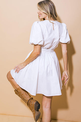 IN MY FEELINGS WOVEN MINI DRESS - Glamourous Grace