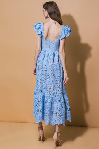 STILL THINKING LACE MIDI DRESS - Glamourous Grace