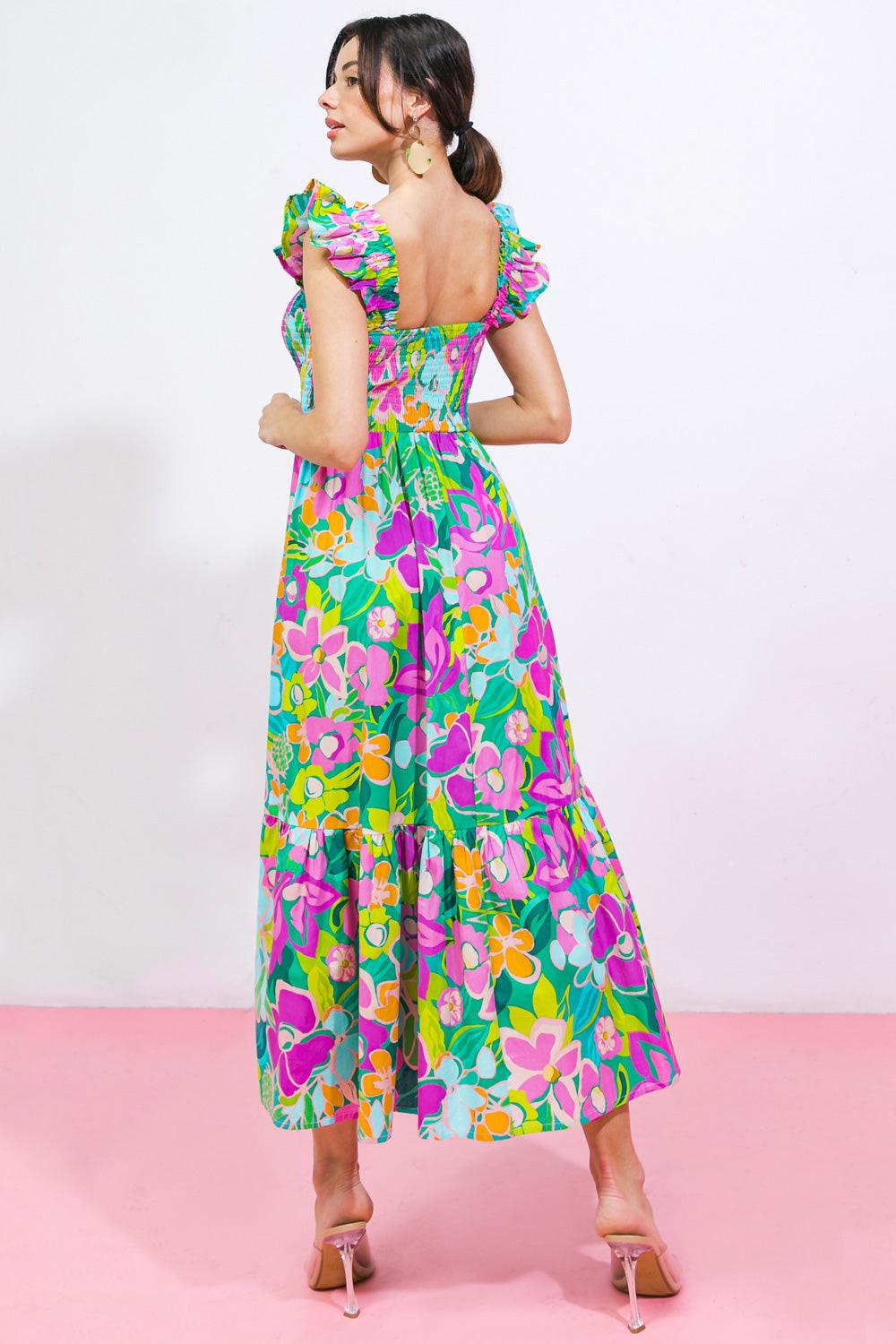 LOVE HAZE WOVEN MIDI DRESS - Glamourous Grace