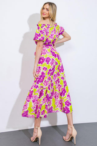 I'M IN CHARGE WOVEN MIDI DRESS - Glamourous Grace