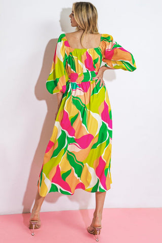 A SECOND THOUGHT WOVEN MIDI DRESS - Glamourous Grace