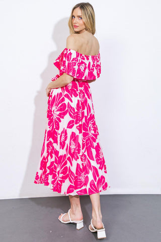 LOVE SCRIPT WOVEN MIDI DRESS - Glamourous Grace