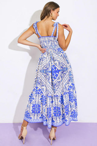 FINDING MY PEACE WOVEN MIDI DRESS - Glamourous Grace