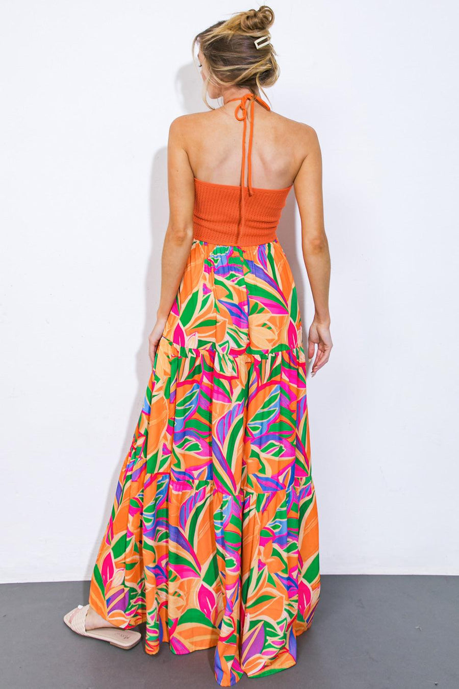 INTO THE THICK OF IT COMBINATION MIDI DRESS - Glamourous Grace