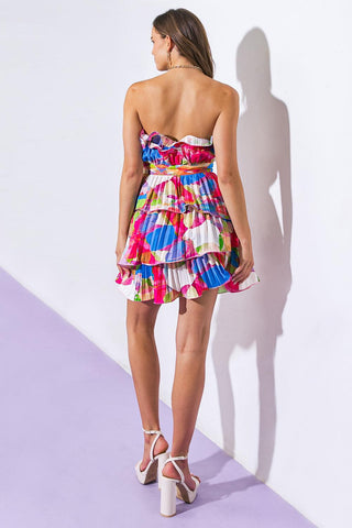 PARADISE PALMS WOVEN MINI DRESS - Glamourous Grace