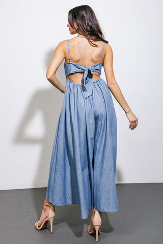 CAPTIVATING HEART DENIM MIDI DRESS - Glamourous Grace LLC