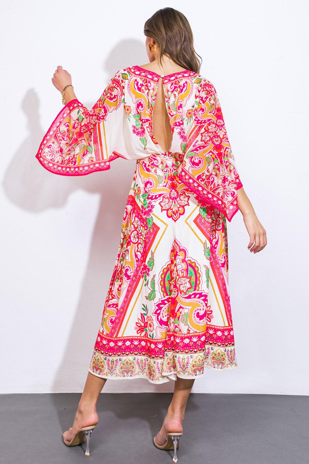 STUCK ON YOU WOVEN MIDI DRESS - Glamourous Grace